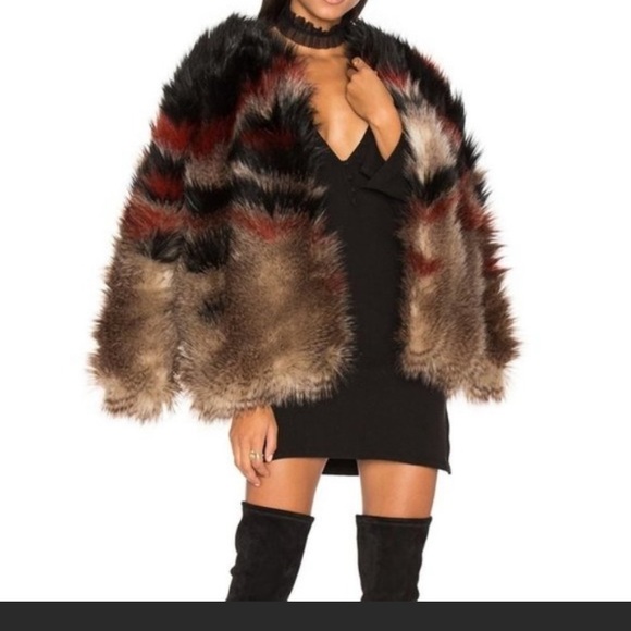 Free People Scarlet Faux Fur Jacket 